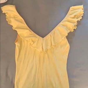 Aritzia Yellow Bodysuit